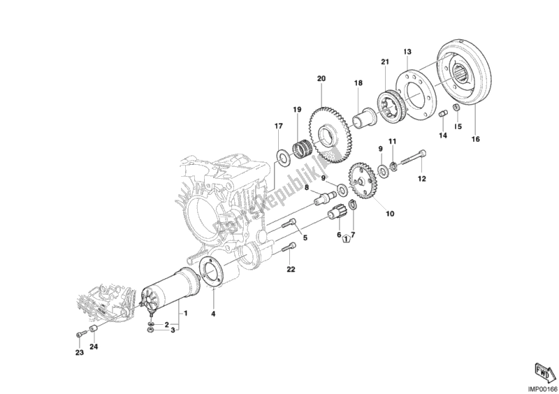 Todas as partes de Motor De Arranque do Ducati Superbike 999 USA 2005